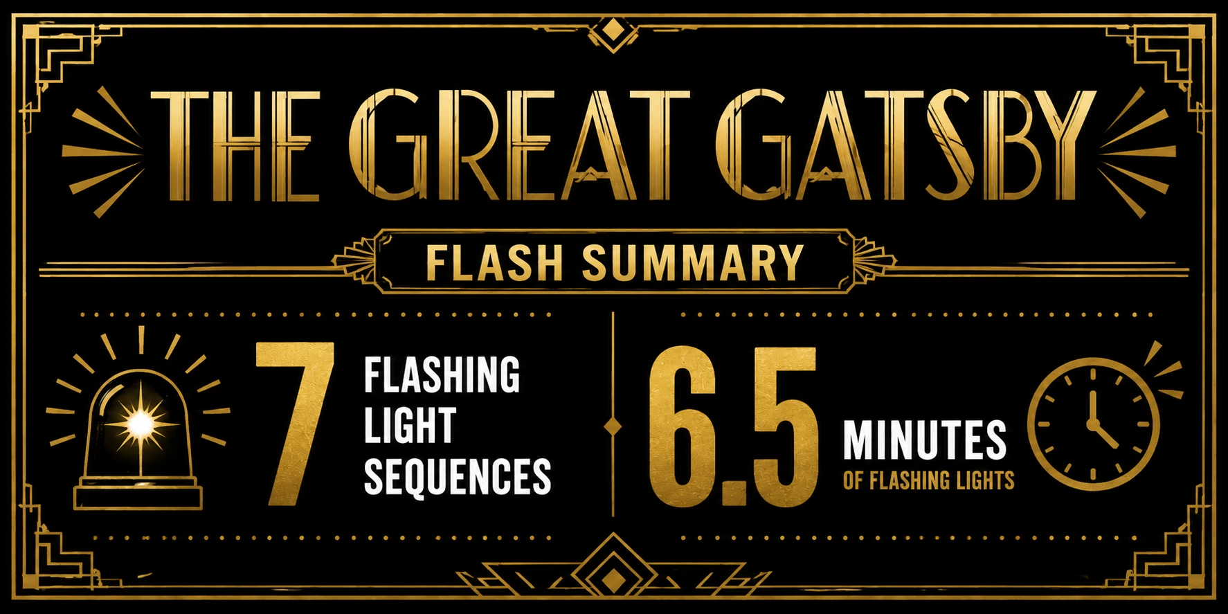 Original FlashCue summary graphic 1 for The Great Gatsby